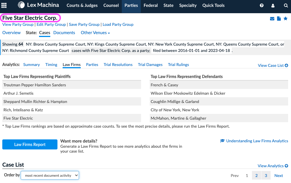 Five Star Electric Corp Law Firms in NY