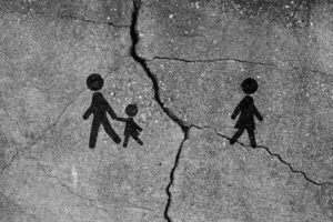 The couple divorces and the child is taken in by her father.