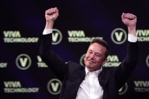 Billionaire Elon Musk at Paris Viva Tech Fair