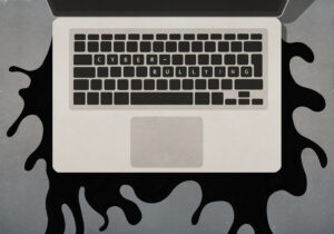 Cyber-Bullying text on laptop keyboard