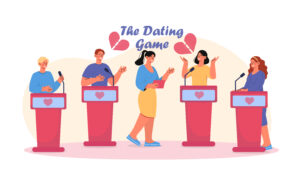 Dating game vector concept