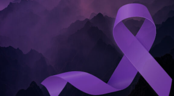 Purple ribbon for Domestic Violence Awareness month