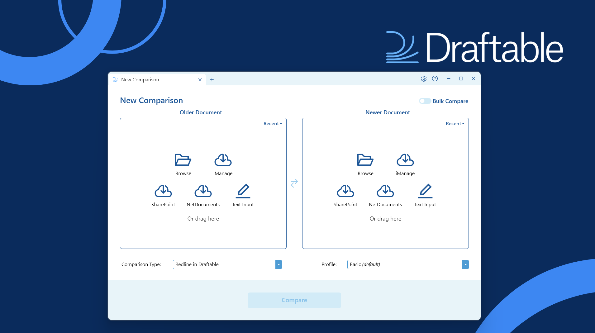 Draftable’s clean design speeds up redlining and departures tables for Lawyers in all areas of expertise.
