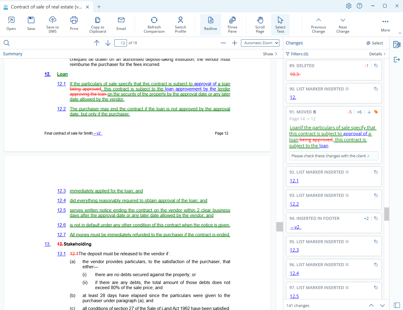 Draftable’s clean design speeds up redlining and departures tables for Lawyers in all areas of expertise.