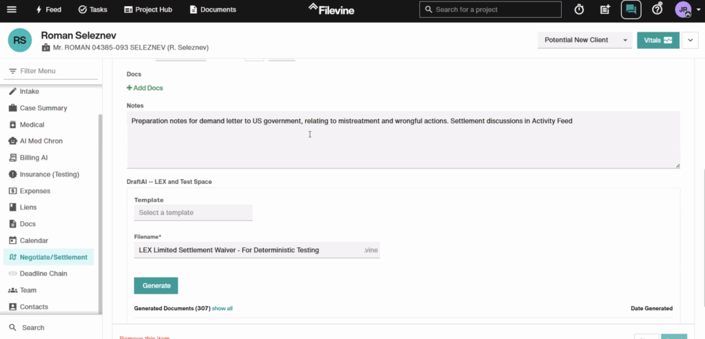 Filevine Produce Review Screenshot 1